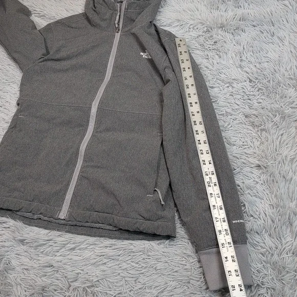 The North Face Jacket Womens S Gray Zip Up Pockets Gorpcore Hoodie Fleece Lined - Picture 5 of 14